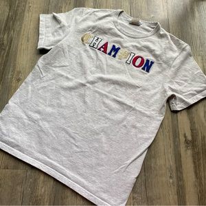 Gray Heathered Champion Aplique Short Sleeve T-Shirt